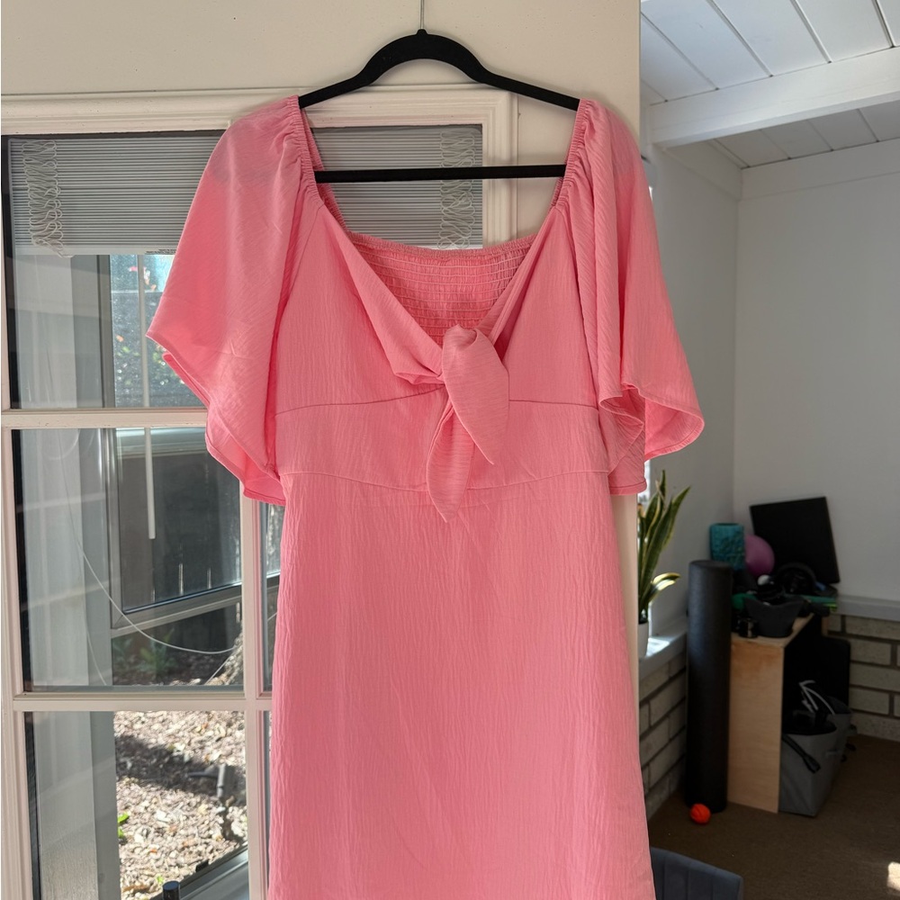Pink Off-Shoulder Dress